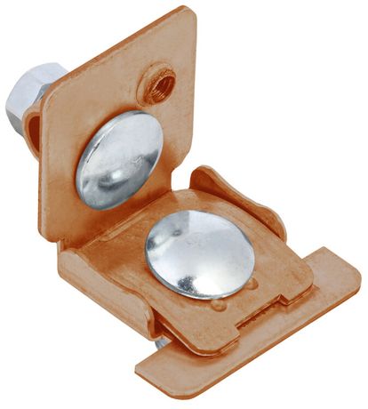 Держатель проводника круглого 6-10мм для фальца 0,6-8мм медь IEK - ZDP80-50-2-16-068