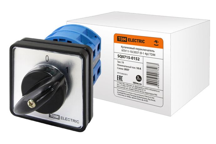 Кулачковый переключатель КПУ11-10/2037 (0-1 4р) - SQ0715-0152 TDM