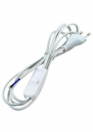 Шнур сетевой KF-HK-1 230V 1.9м (с выключателем) белый - 23048 FERON