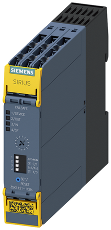 Модуль базовый реле безопасности SIRIUS ADVANCED задержка 0.5-30С релейные разрешающие цепи: 2НО контакта без задержки с задержкой ном. напряжение управления US=24В DC винт. клеммы Siemens 3SK11211CB42