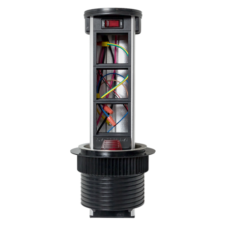 Встраиваемая мини-колонна с беспроводной зарядкой 15Вт, 6 модулей C-Line | cl-vmkwc-6-s EKF