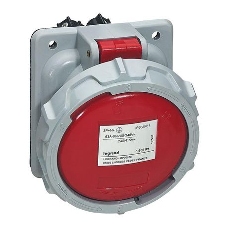 Розетка встроенная - 63А 3К+З 380В IP67 555588 Legrand