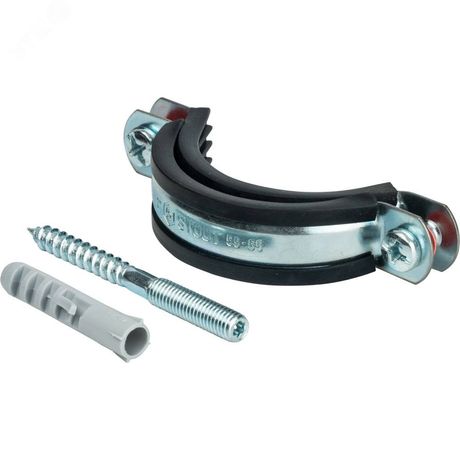 Хомут для труб комплект: хомут+шпилька шуруп +дюбель пластиковый 2'(59-65) - SAC-0020-100002 STOUT RG008Q1R7F6FND