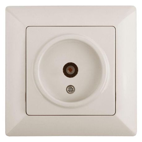 Розетка телевизионная одиночная TV 1-м СП Solo 4-301-02 сл.кость Intro Б0043369 ЭРА