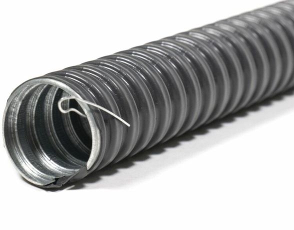 НГ 10 (50 м/уп.) черный с протяжкой | zeta44400 ГОФРОМАТИК Металлорукав в ПВХ изоляции МРПИ ЗЭТА