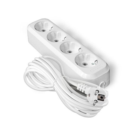 Удлинитель Е-304А ПВС 3*1,5 ,4 гнезда, с заземлением, 7м (еврослот) - 1732 Союз