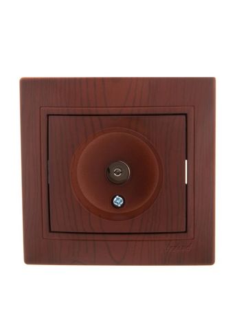 Розетка телевизионная оконечная TV Mira вишня LEZARD 701-0601-130