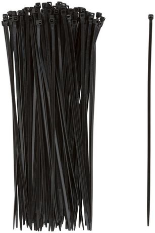 Хомуты нейлоновые для проводов, черные 100 шт., 3,6х250 мм - 60350 РОС