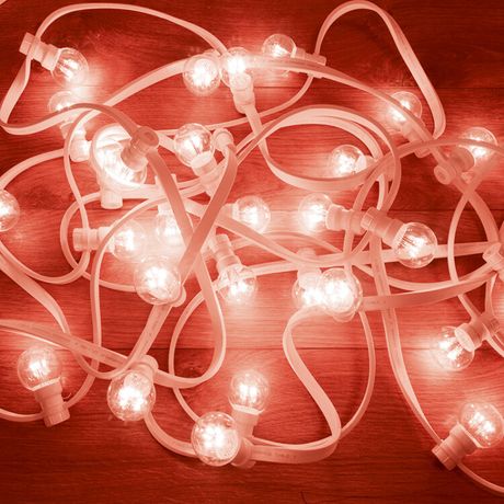 Гирлянда светодиодная "LED Galaxy Bulb String" 10м 6х25LED красн. 25Вт 220-240В IP65 провод каучук бел. Neon-Night 331-302