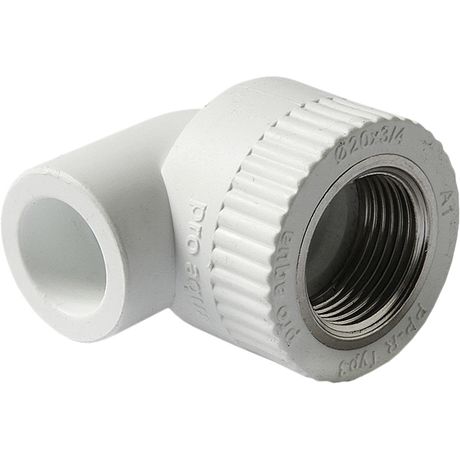 Угольник комбинированный 25x1/2' ВР переходной, полипропиленовый PPR, белый - PA26012P PRO AQUA