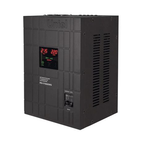 Стабилизатор напряжения релейный однофазный настенный с гальванической развязкой 15000ВА TM Uniel RS-1/15000WS - UL-00012635