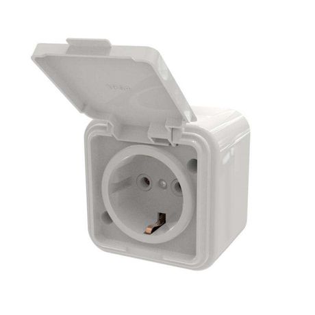 Розетка 1-м ОП Викинг с заземл. бел. БЕЛТИЗ RA16-211-Б Bylectrica