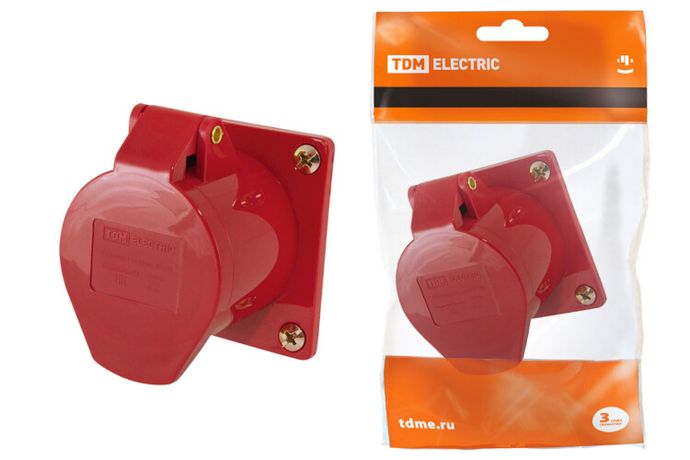 Розетка 414 скрытая 3Р+РЕ 16А 380В IP44 | SQ0604-0012 TDM