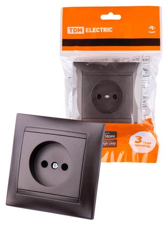 Розетка 2П 10А 250В шоколад "Лама" | SQ1815-0522 TDM