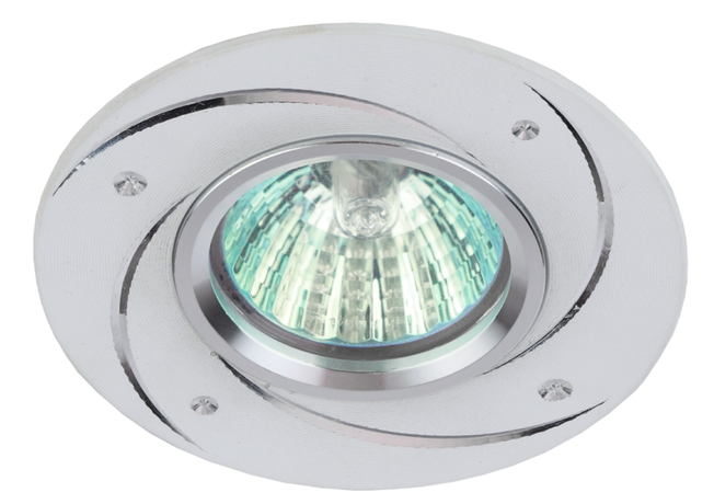 Светильник встраиваемый точечный литой под лампу KL43 WH/1 "алюминевый " MR16, 12V/220V, 50W белый | Б0049561 ЭРА