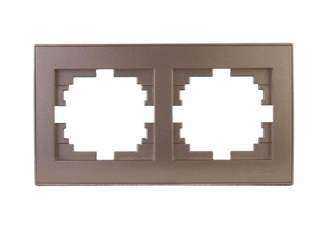 Рамка RAIN 2-ая горизонтальная бронза матовая - 703-3131-147 LEZARD