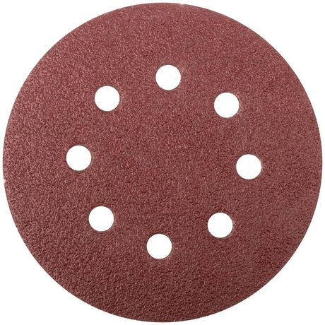 Круги шлифовальные с отверстиями (липучка), алюминий-оксидные, 125 мм, 5 шт Р 40 - 39662 РОС