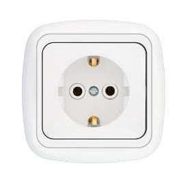 Беларусь Розетка скрытая с заземлением РС16-256 - з Bylectrica зол