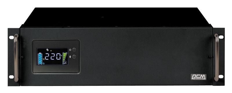 Источник бесперебойного питания Line-interactive KIN-2200AP LCD 2200 ВА/1760 Вт фазы 1/1 Rack Schuko - 1152608 POWERCOM