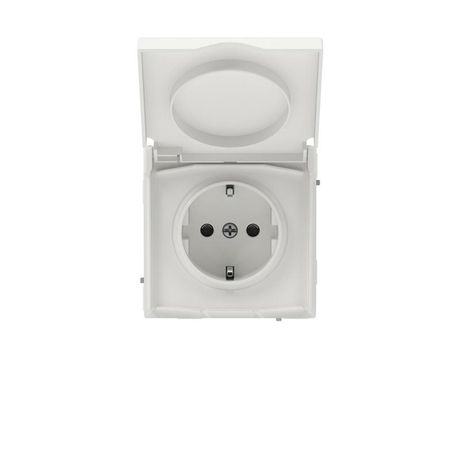 Розетка силовая KANT IP44 2P+E защ. шторки с крышкой бел. песок DKC 7010013 ДКС DKC арт. 7010013