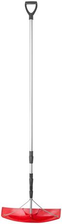 Скрепер для уборки снега на крышах металлическая телескопическая ручка 620х150x(2000-6000)мм КУРС 68137