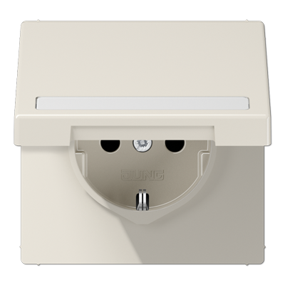 Розетка SCHUKO 220В 16А с откидной крышкой и полем для надписи - LS1520BFNAKL JUNG