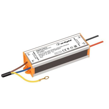 Блок питания ARPJ-SN-63600-PFC (36W, 34-63V, 600mA) (Arlight, IP65 Металл, 3 года) | 040797 Arlight