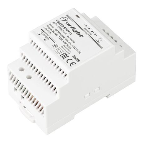 Блок питания ARV-DR60-48 (48V, 1.25A, 60W) (Arlight, IP20 DIN-рейка) | 034676 Arlight