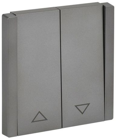 Выключатель жалюзи СП FORTE&PIANO 10А FP511 сталь IEK FP-V15-0-10-1-K46