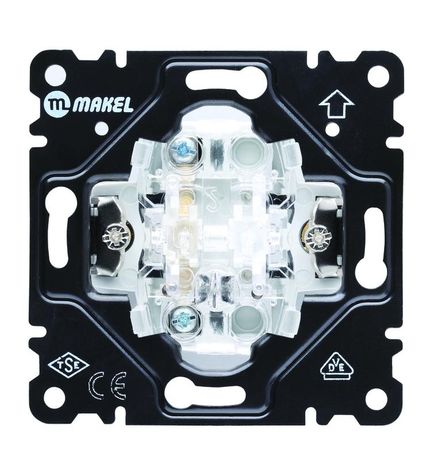 Выключатель 2-кл. Cellia с подсветкой механизм Makel 2200105