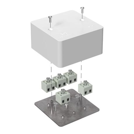 Коробка огнестойкая для кабель-канала 40-0460-FR2.5-10 Е15-Е60 (латунь) 85х85х45 IP42 10p, 2.5 мм.кв.| 40-0460-FR2.5-10-Е60 | Промрукав Строитель