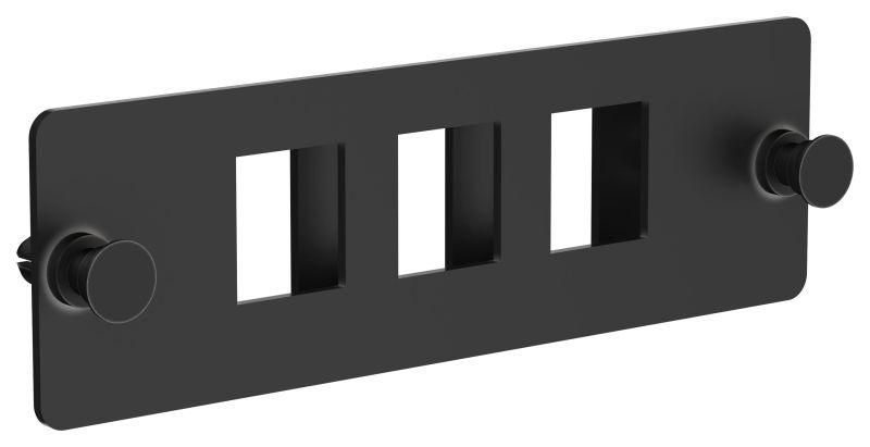 Планка для 3-х Keystone FTP с заземлением черная | CP05-3F ITK IEK