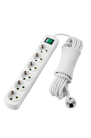 Удлинитель 6х5м с заземл. Letitia выкл. LEZARD 721-0605-602