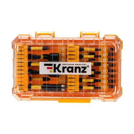 Набор торсионных бит с магнитным держателем и торцевыми головками, пластиковый кейс, 41 шт | KR-92-0463 Kranz