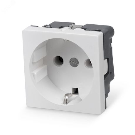 Розетка электрическая Mosaic 45x45, нем. ст., 2K+3, 16A, белая (в сборе) - ME45-WH Cabeus 10103c