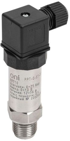 Преобразователь давления PPT10 0,5% 0-25Бар 0-10В G1/2 DIN43650 ONI - PPT-G-ST-025-0-10-2-2 IEK