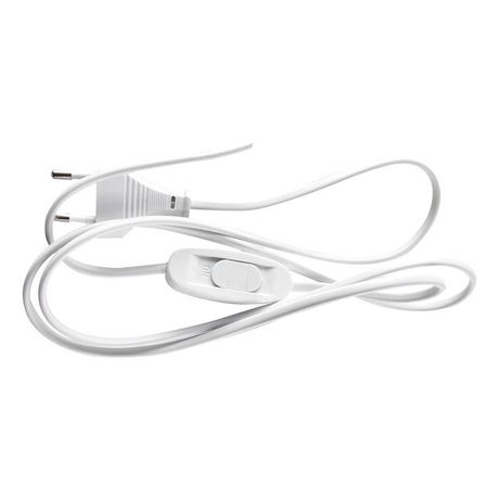 Сетевой шнур с выключателем 230V 1,9м белый KF-HK-1-2 | 51042 FERON