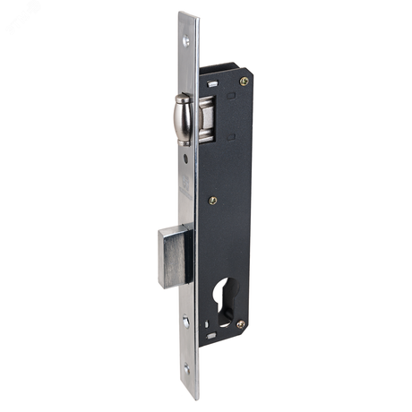 Замок врезной цилиндровый без ручек и механизма секрета для узкопрофильных дверей, АЛЛЮР 7016-20 СР хром - 1233 ПТК