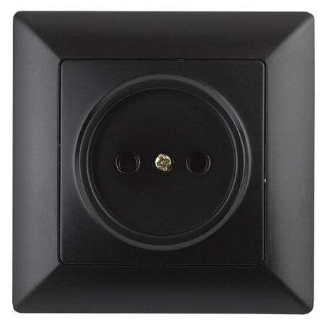 Розетка однофазная скрытого монтажа, в рамку без шторок антрацит 16А 250В IP20 4-201-05 Intro Solo - Б0053645 ЭРА