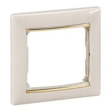 Рамка 1-м Valena Classic сл. кость/зол. штрих (DIY-упак.) IEK 695646 Legrand