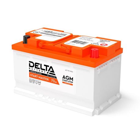 Аккумулятор автомобильный 12В 70Ач - DELTA START MASTER 70 Ah AGM 3401010420008