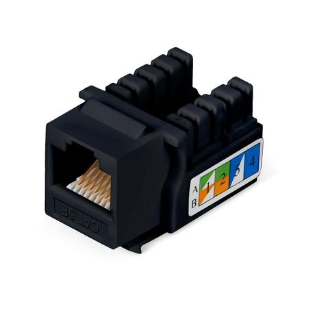 Вставка Keystone Jack RJ-45, категория 5e, заделка тип 110, черная - 9482c Cabeus