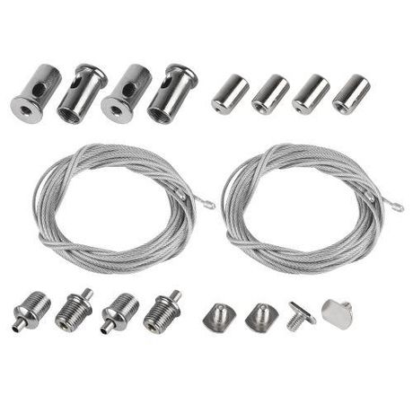 Набор тросов длиной 2 м с крепежами для подвеса (к профилю светодиодной ленты 6060) 4 шт. 6060-5 - Б0062791 ЭРА