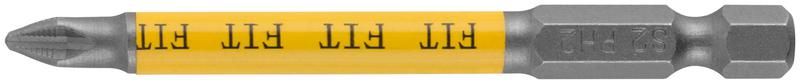 Набор бит кованые сталь S2 односторонние 75мм PH2 профи блистер (уп.2шт) FIT 57508 РОС