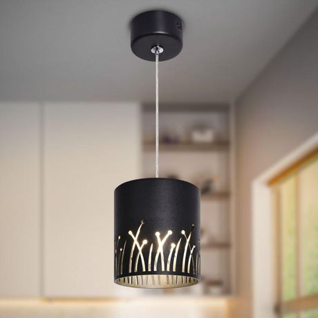 Светильник подвесной (подвес) PL30 BK цоколь GX53 потолочный цилиндр черный | Б0061408 ЭРА