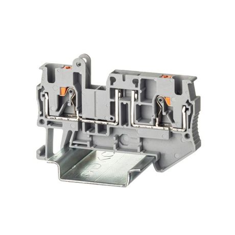 Клемма с размыкателем, зажим push-in, 2 точки подключения, 4 кв.мм, серая | VPR-4-TG DKC ДКС