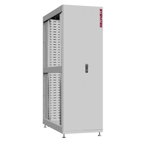 Шкаф серверный 42U 600х1200 передняя дверь: двустворчатая глухой металл IP51. задняя протект IP41. боковые панели: без. цвет: серый RAL7035 - NS 6242.7560 SYSMATRIX