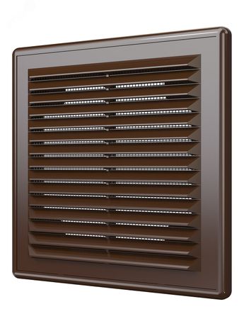 Решетка вентиляционная вытяжная, из ABS пластика 150х150, цвет Коричневый - 1515Р кор ЭРА 10646