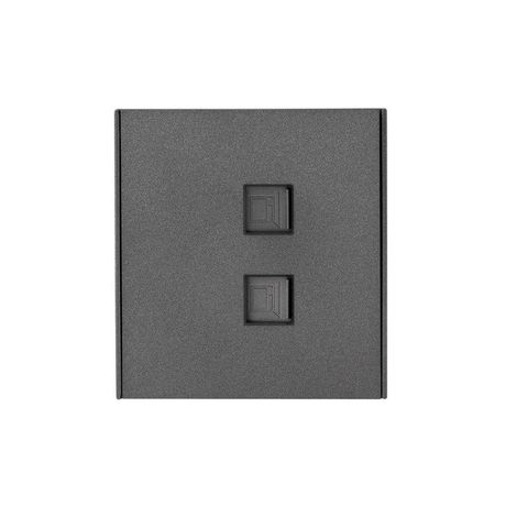 Розетка компьютерная 2-м СП STRONG RJ45 + кат.6 IP20 графит Kranz KR-78-0725-6 Kranz арт. KR-78-0725-6