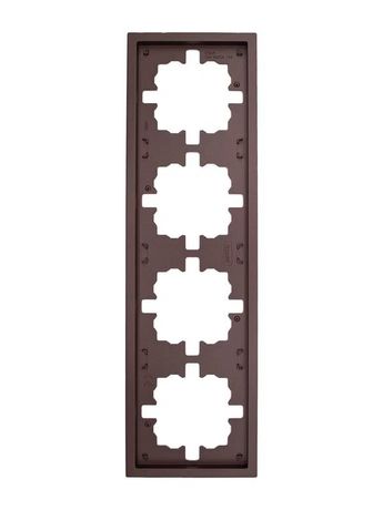 Рамка 4-мест. горизонт. ZIMA шоколад LEZARD 704-7300-149